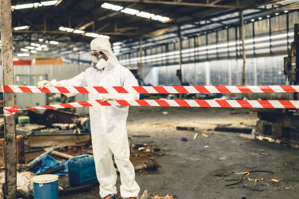 Professional Biohazard Cleanup technician working in Springfield, GA